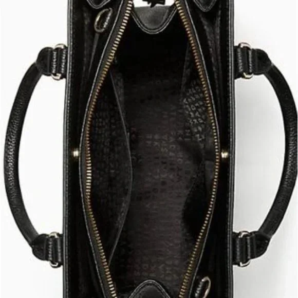 NWT ✅ KATE SPADE Mulberry Street Lise Leather Satchel BLACK KI115 ✨ NWT - Picture 7 of 16
